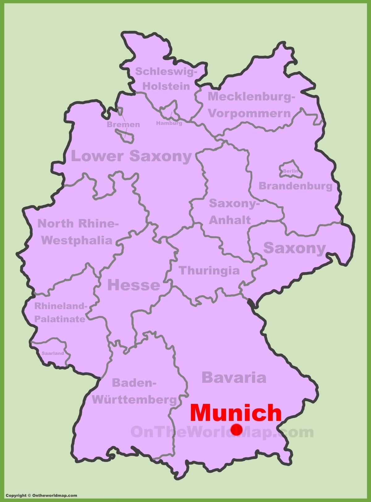 Kaart van münchen plek