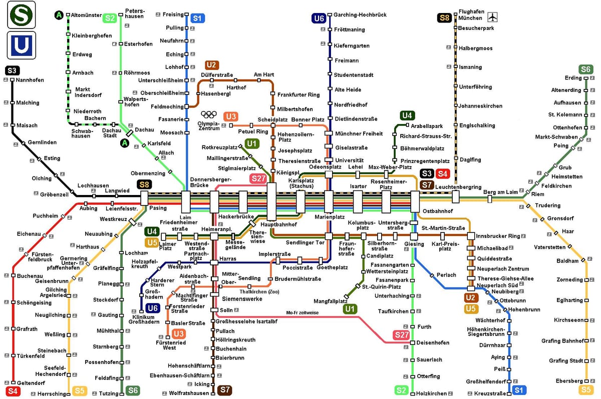 metro kaart duitsland münchen