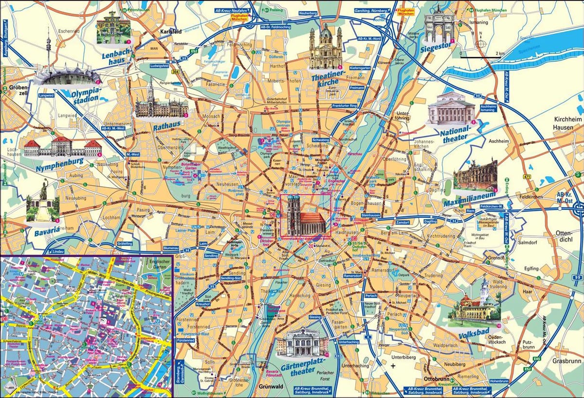 münchen kaart op die regte pad
