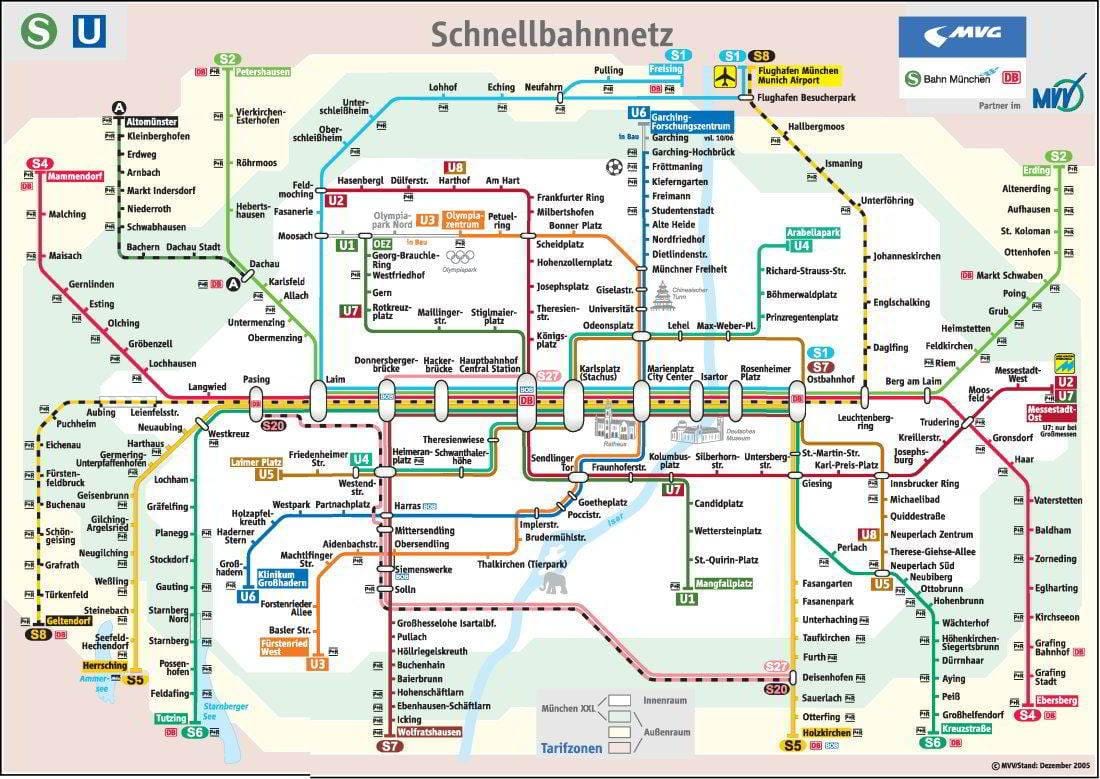 münchen metro kaart
