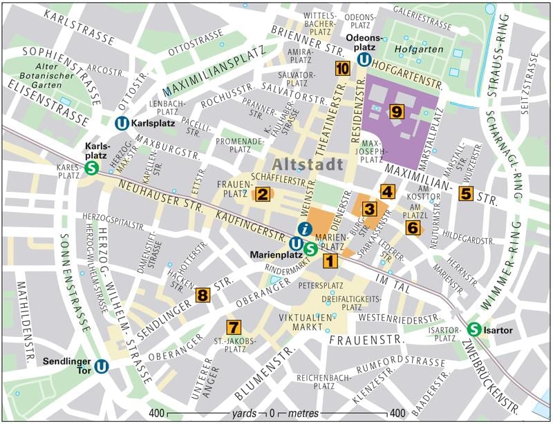 Kaart van münchen ou dorp