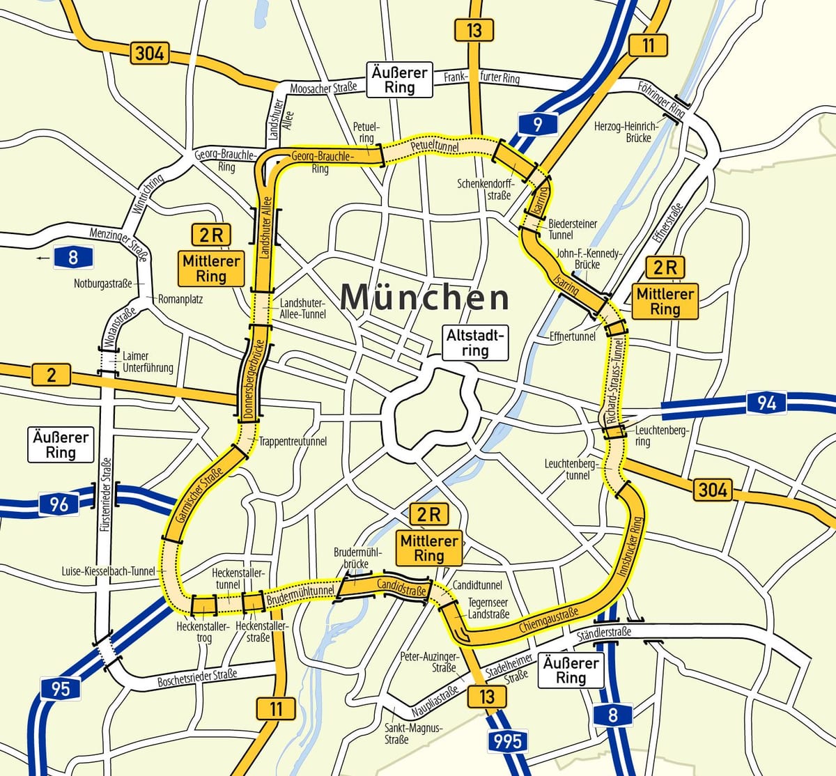 munchen ring kaart