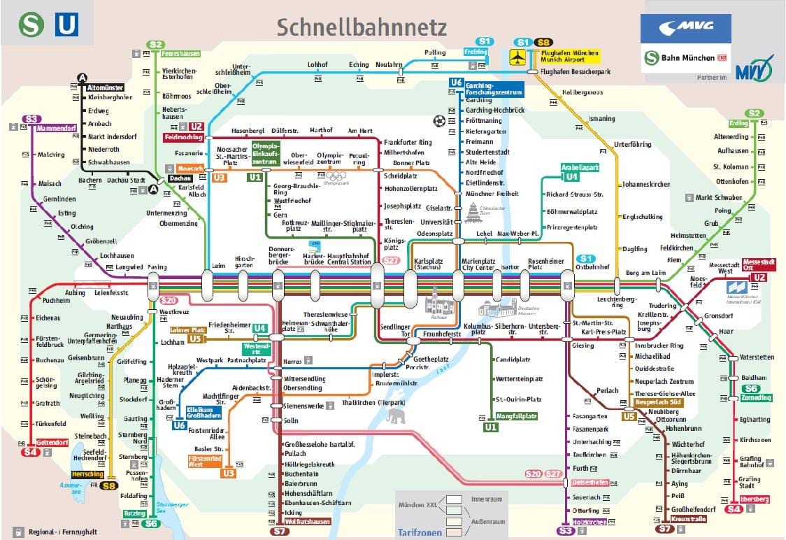 münchen s1 trein kaart