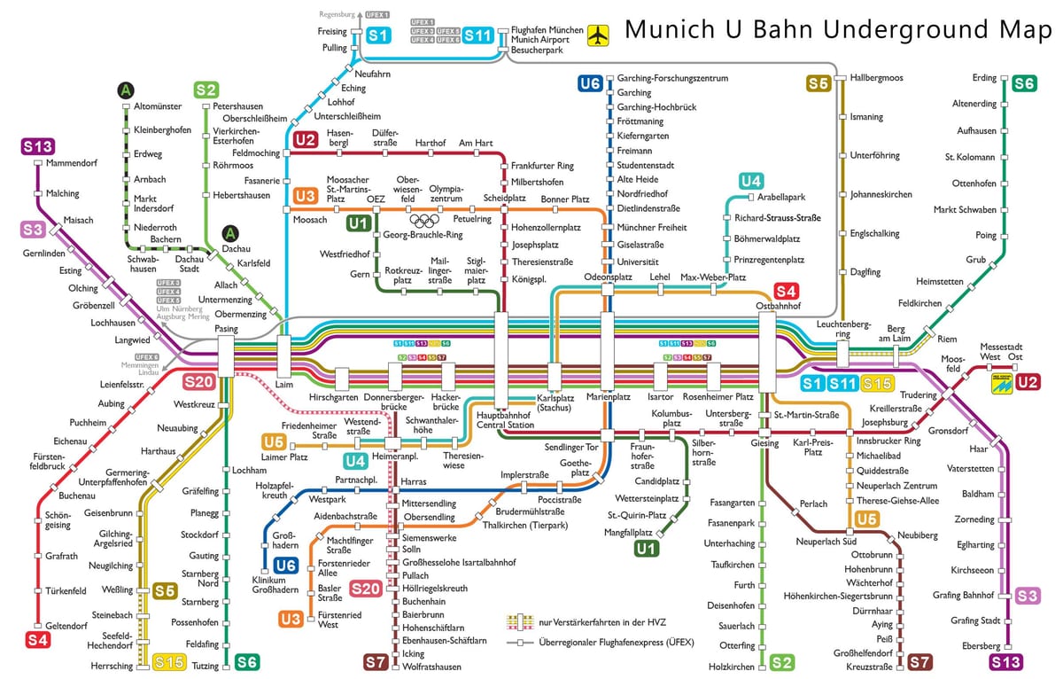 munchen u-bahn kaart
