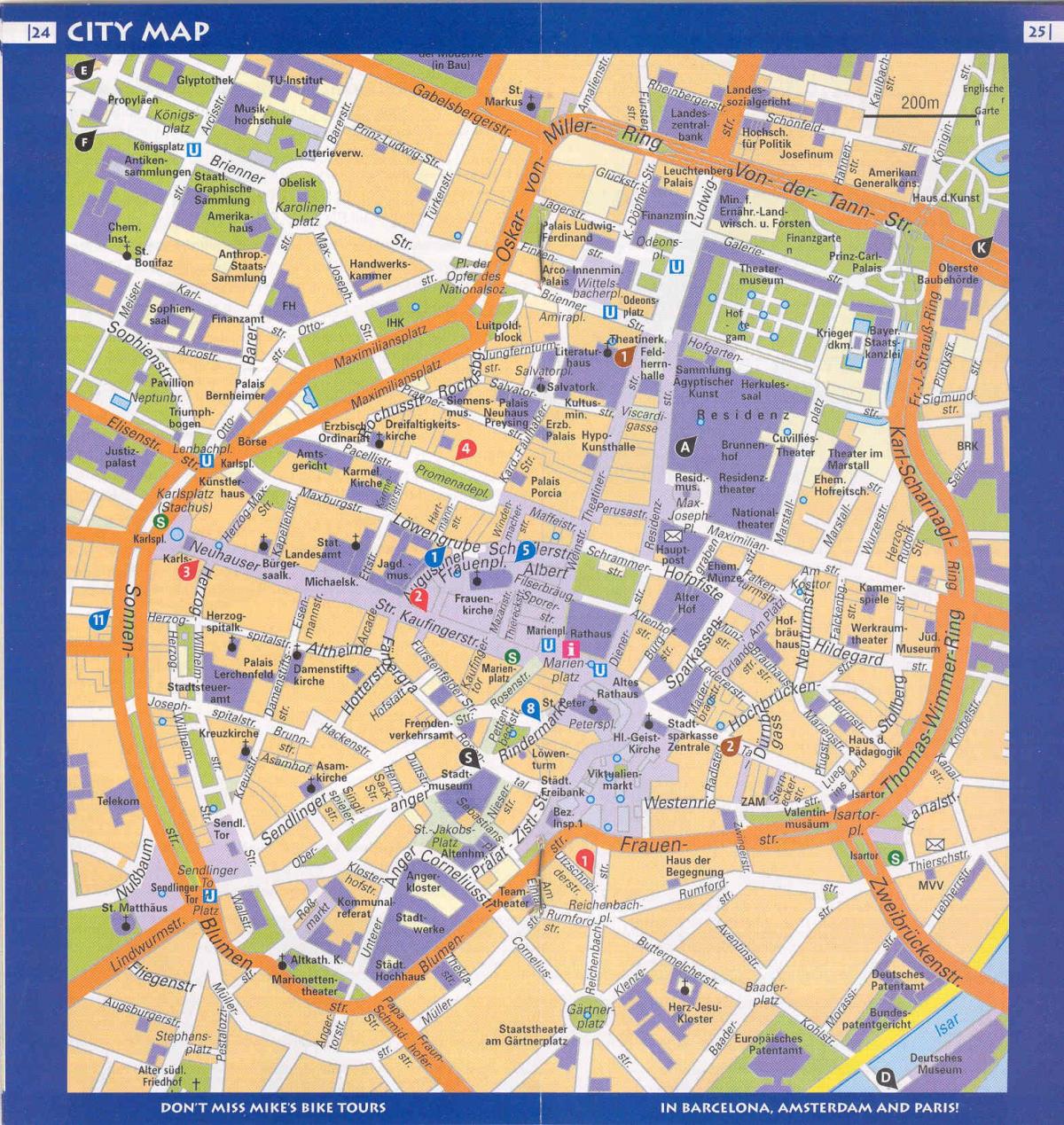 Kaart van münchen sentrum