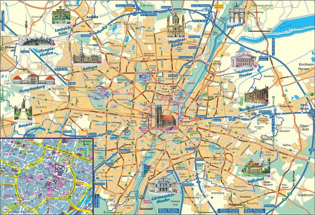 stad kaart van duitsland münchen