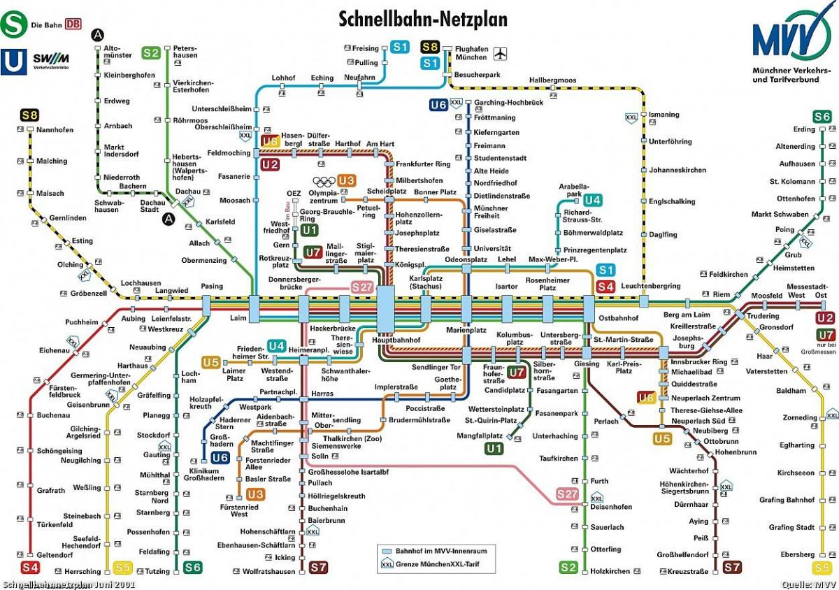 munchen vervoer-map