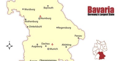 Kaart van duitsland wat münchen