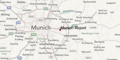 Kaart van münchen en die omliggende gebied