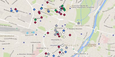 Kaart van münchen altstadt
