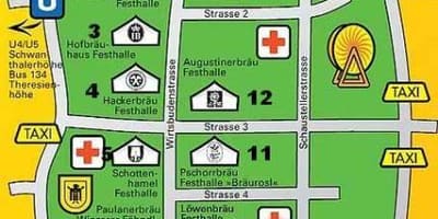 Kaart van münchen brouerye 