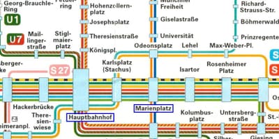 Kaart van münchen haupt