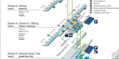 Kaart van münchen lughawe lufthansa