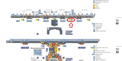 Kaart van münchen lughawe se terminaal 1