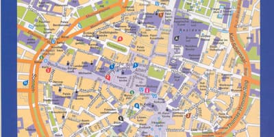 Kaart van münchen sentrum