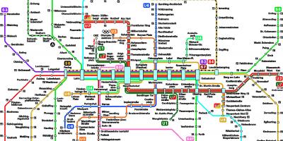 Kaart van munchen metro