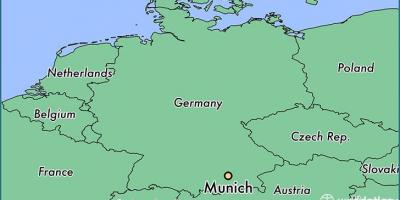 München, duitsland op'n kaart