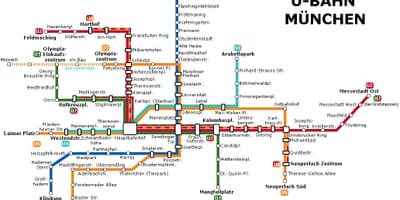 Ubahn kaart münchen